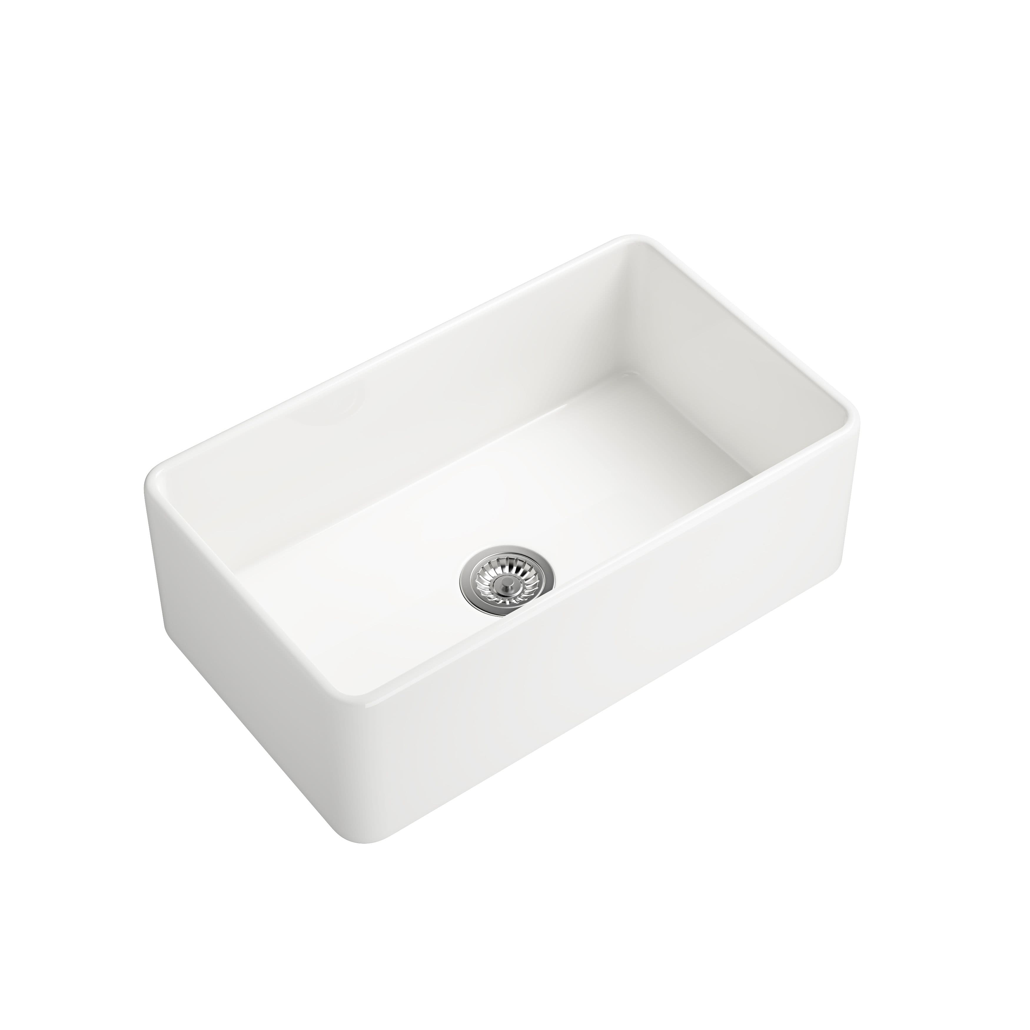 White Farmhouse Sink Deep Apron Sink Under...