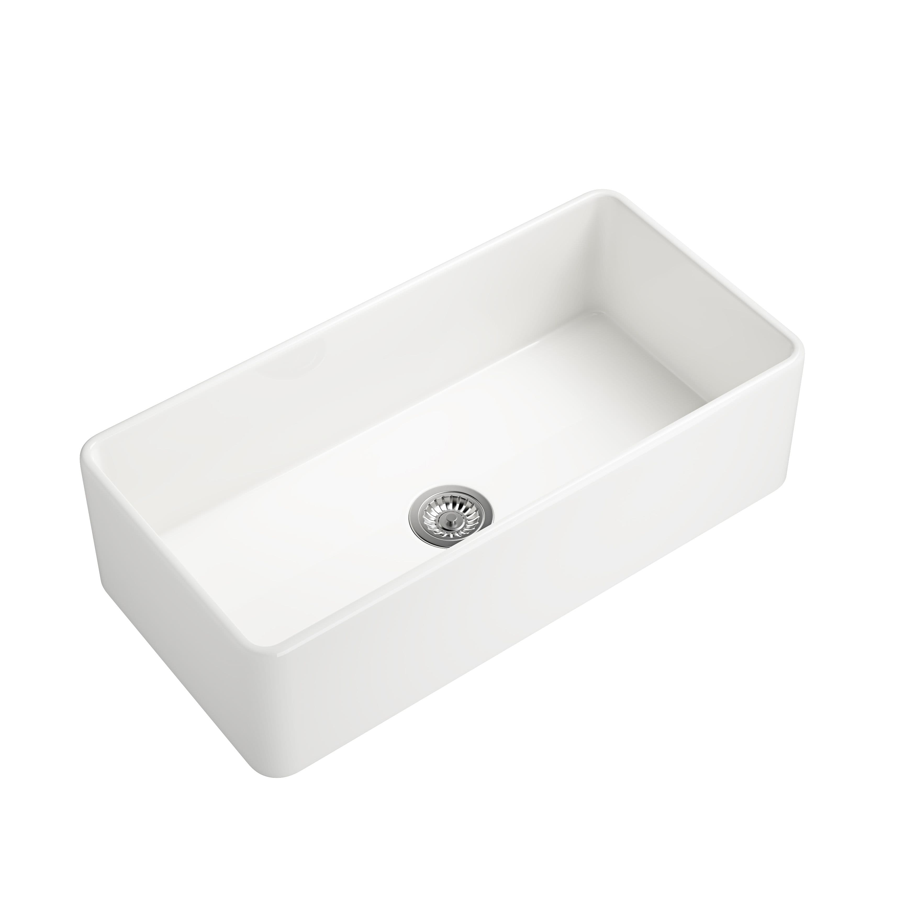 White Farmhouse Sink Deep Apron Sink Under...