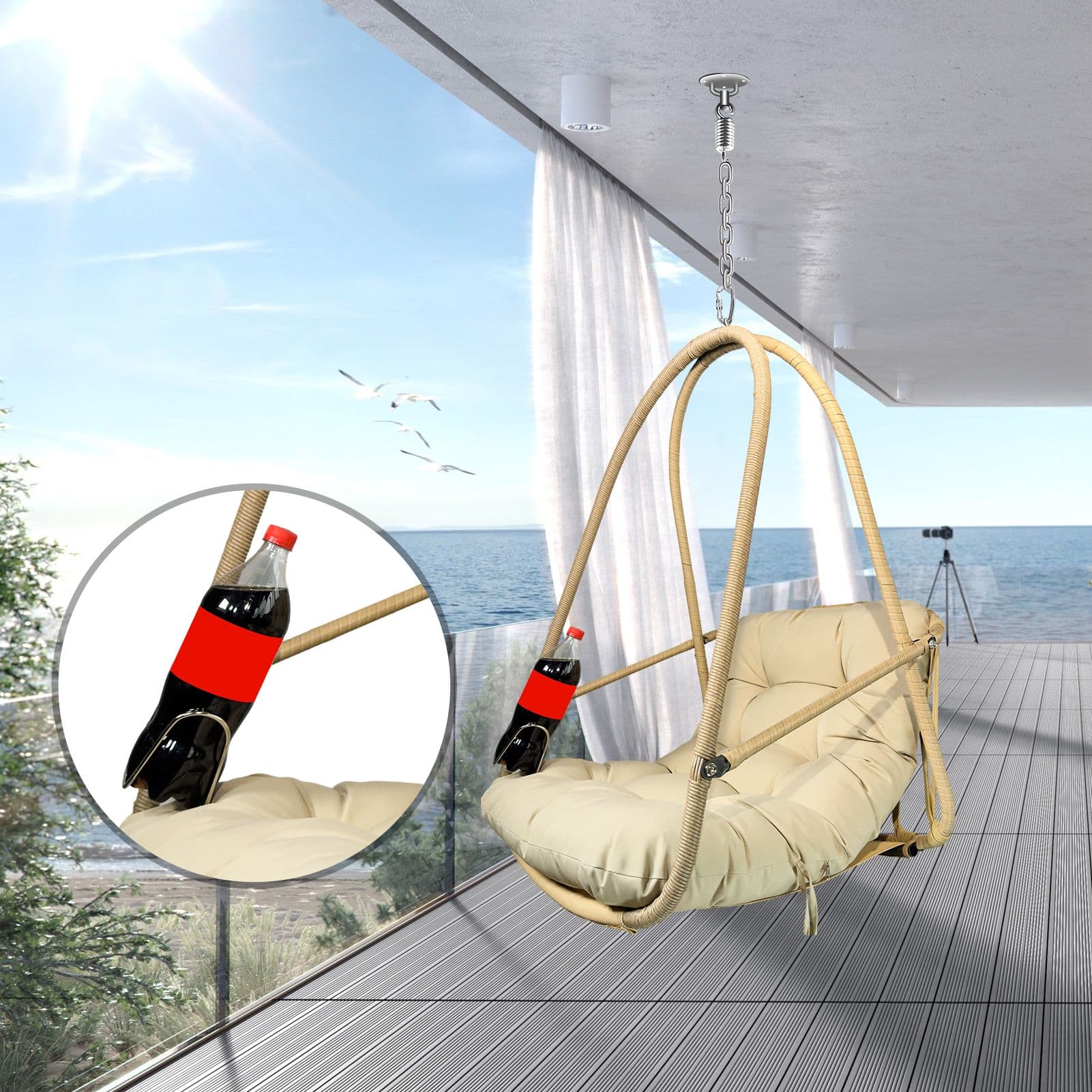 Hanging Egg Chair - Indoor/Outdoor Woven R...